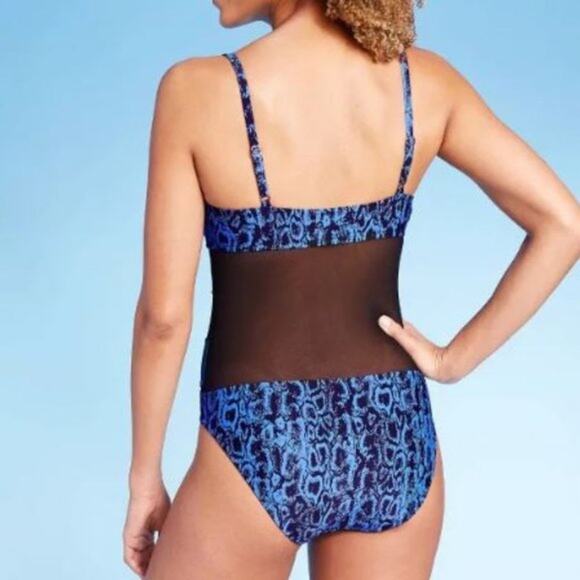 Snake Print Mesh One Piece NWT - Picture 8 of 9